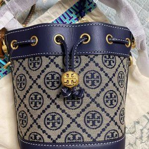 TB Female bag Single shoulder slant bucket bag with clamshell chain